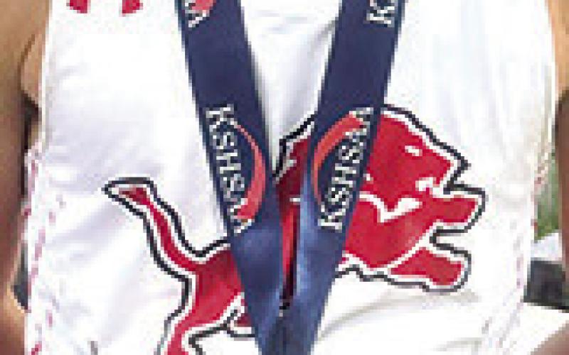 Baxter Springs Lions, Cole Parrish, placed second in the Kansas Class 3A State Track and Field Long Jump Event and was eighth in the 200M Dash to make two podium appearances during the two state meet at Crossland Stadium on the campus of Wichita State University, Friday and Saturday. The All-Class Meet is the largest of it’s kind in the United States. Courtesy photo.