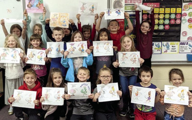 Park Elementary first grade classes have coloring contest
