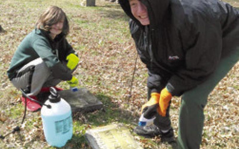 Lutheran youth clean cemetery