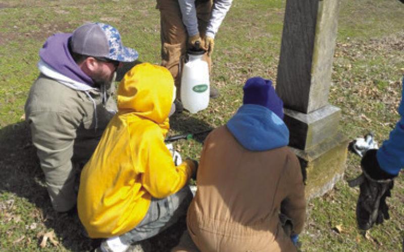 Lutheran youth clean cemetery