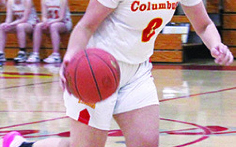 Katy Mooney, Lady Titan Junior, scored 15 points in the Kansas 3A Sub-State win over Frontenac, 4736, Tuesday, at the CUHS Gym. Katy went eight for eight at the free throw line in the win.