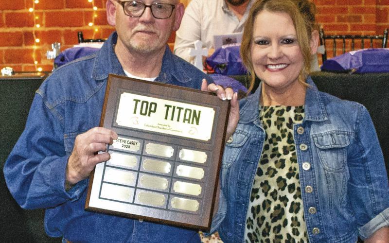 Steve Casey was the inaugural winner of the Top Titan award presented at a past Chamber banquet. Nominations are being accepted for the next Top Titan award.