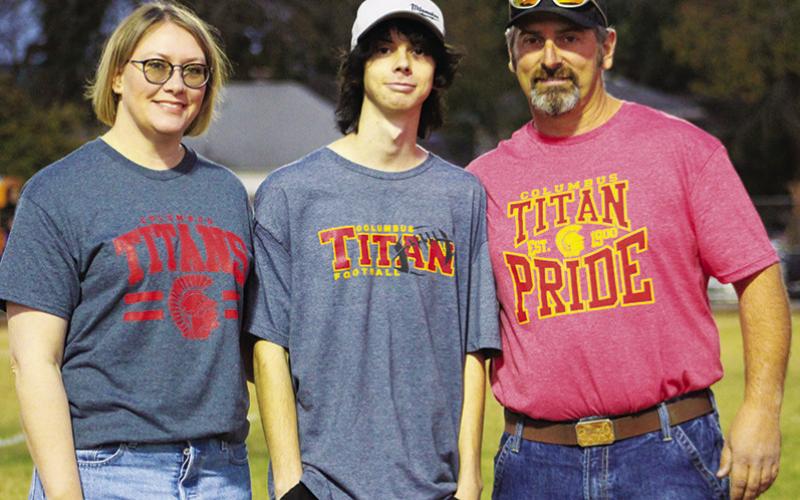 Titan Senior, Johnny Perry, was recognized on Senior Night, October 25, at Titan Stadium. Johnny is a four-year manager for the Titan Football Team. He was escorted by his parents, Shannon and Chris Perry.