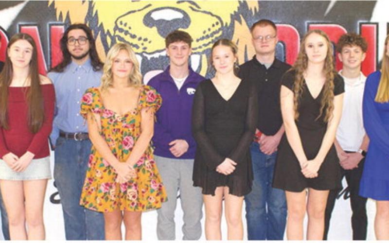 Members of the Baxter Springs High School Homecoming court have been annoounced. They include junior attendants Jonathan Moore and Layla Weaver,Senior King and Queen candidates Jarrett Lawson and Olivia Comer, Xavier Lee and Payton Wheeler, Chason Sikes and Mazie Merriman, James Wood and Allie Judd. Sophomore attendants Ethan McCoy and Jaylee Hessee and freshmen candidates Kamdyn Knuckles and Lexi Sherwood. Royalty will be crowned during the homecoming game. Courtesy photo.