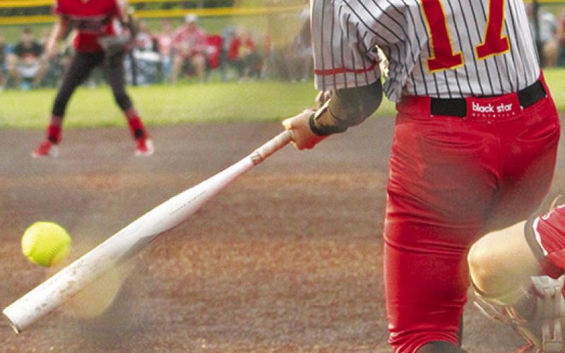Lady Titan Junior, Katie Simpson, knocked this ball over the fence in the top of the third quarter for what ended up being a solo home run in the Kansas Class 3A State Quarterfinal, Thursday evening in Manhattan at Twin Oaks Complex. Columbus was eliminated in a 7-19 loss to the eventual champion, Rossville