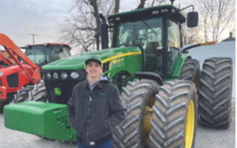 Trent Lacen was one of the Columbus High School Future Farmers of America members who drove his tractor to school as part of FFA Week at CUHS. Courtesy photo.