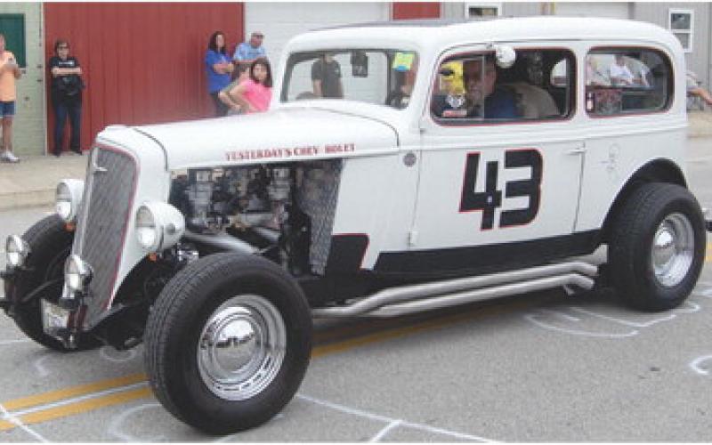 Danny Jacquinet driving his 1934 Chevrolet in the Weir Homecoming Parade.