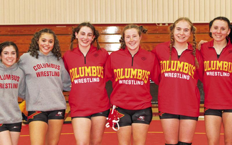 Lady Wrestlers recognized on Sr. Night