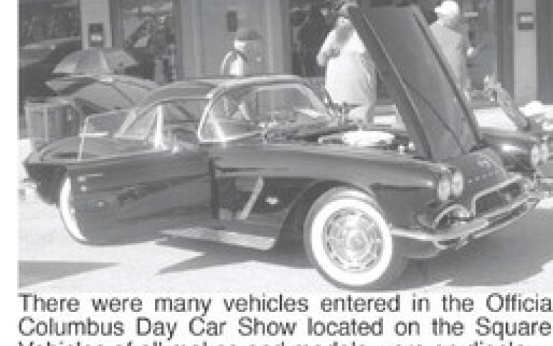 There were many vehicles entered in the Official Columbus Day Car Show located on the Square. Vehicles of all makes and models were on display.