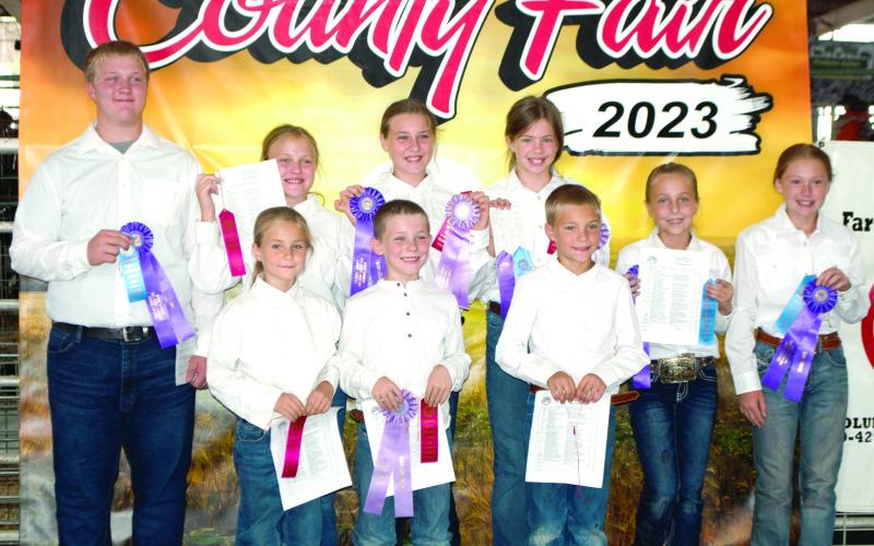 Ribbons awarded to 4-H, HYA, FFA entrants of rabbit show