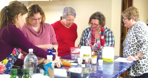 Handmade soap making draws crowd