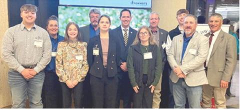 Local FFA members recently visited the state Capital. Those attending included (not in order) Alex Welch, Jennifer Eshelman, Grace Eshelman, Kyle Rennie, Senator Chase Blasi, Dr. Kurtis Gregory, Lauren French, Kaylee Nowlin, Kurtis Gregory, Noah Mowdy, Greg Mowdy and Kansas Farm Bureau President Joe Newland