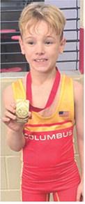 Tyson Capron, 8U 70-pound, won his division at the Erie Red Devil Rumble, Sunday, finishing with an 18-1 technical fall in his final round. Courtesy photo.