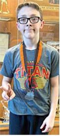 Dayton Hughes placed second in the 12 and under 84/88 pound weigh class of the Bulldog Classic, January 18 at Independence. Courtesy photo.