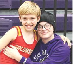 Columbus Titan Wrestler, Lucas Natalini, wrestled his way to the 10 and Under, 79-85-pound championship title at the Her Fight is Our Fight Tournament, December 28 hosted by the Pittsburg High School Wrestling Team and volunteers from across Southeast Kansas as a fundraiser to benefit PHS Lady Purple Dragon Wrestler, Alyssa Heydenrych who is fighting a rare from of brain cancer. Courtesy photo.