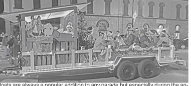 Floats are always a popular addition to any parade,but especially during the annual Columbus Christmas parade.