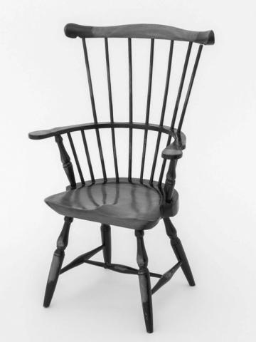 American Windsor chairs have been made in many sizes and shapes since the colonial years. As a salesman sample, this piece probably dates to about the turn of the 20th century. Photo Credit: Auctions at Showplace (c) 2026 by Cowles Syndicate Inc.