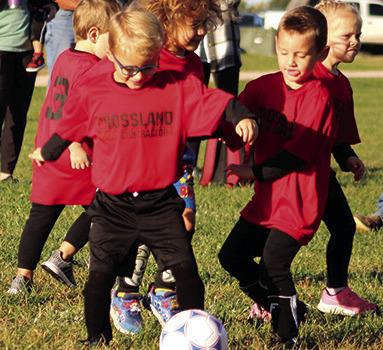 Columbus Area Youth Soccer will complete their season tomorrow at Eddington Park. All age groups will be in action beginning at 8 a.m. Bronson Dainty looks to make a pass while teammate Rowan Benedict assists during recent action on the Froebe Fields soccer pitch.