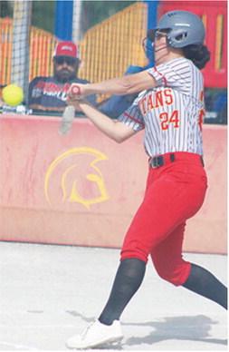Lady Titan Senior, Katy Mooney, had three hits and scored three runs in the Columbus win over Oswego, 15-0, Thursday, at the Columbus Community Field Ballpark. The game was a make-up from earlier in the season. CUHS will play their first postseason game today in the Kansas Class 3A Regional against Cherryvale in Frontenac.