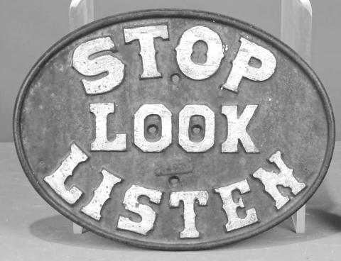Earliest safety precaution signs were simple in design