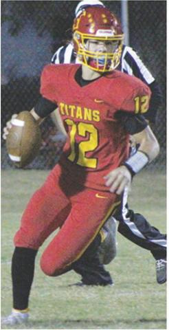 Columbus Freshman Quarterback, Cole Howard, ran a kickoff return 73 yards for a touchdown, late in the fourth quarter of the Titan Junior Varsity, 6-13, loss to Riverton, Monday, at Titan Stadium.
