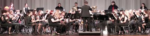 Columbus High School Titan band performs Spring Concert