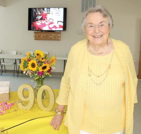 Betty White recently celebrated her 90th birthday surrounded by family and friends. A party was held in her honor at Center Christian Church. One of the highlights of the day was of course, a special birthday cake (inset photo).