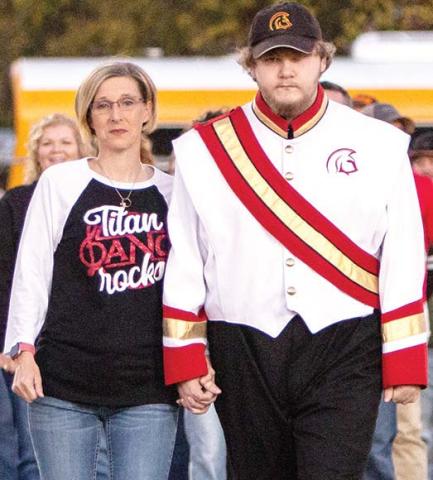 Titan Senior, Christian Doherty was recognized on Senior Night, October 25, at Titan Stadium. Christian is a four-year member of the Titan Band. He was escorted by his mother, Deedra Doherty