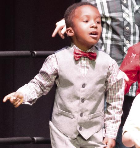 Miles Reeves was one of the Park Elementary students performing at the annual Christmas program.
