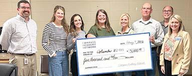 Members of the USD 493 Board of Education and Superintendent Dan Grundy were presented a Partner Grant for outstanding efforts and participation in the 2025 Compass Academy Network summer program. Courtesy photo.