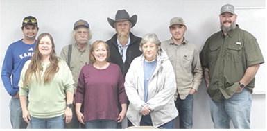 Livestock Association Officers elected for the 2026 year are (not in order) president Jake Hall, Vice President Ethan Hodge, Secretary Laura Holmes, Treasurer Josie Welch, Public Relations Serena Brown. Board officers are Robert Beal, Nancy Herrenbruck, David Holmes, Jason Wells, Jerry Sealy and Will Maxton. Courtesy photo.