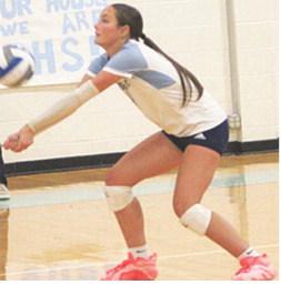 Southeast Lady Lancer Senior, Braelyn Sutton, make a pass during Three Rivers League Night games at Southeast High School in Cherokee, Tuesday. Photo by Jackie Scott.