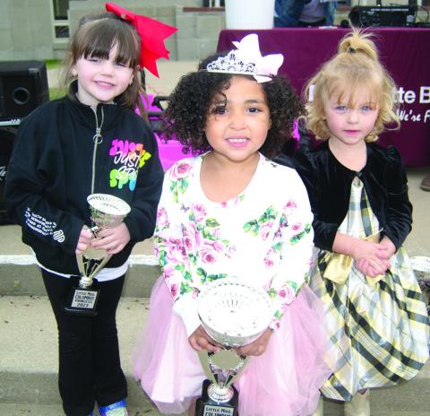 Little Miss Columbus Kali Burton with runners up Summer Clark and Scarlet Friel.