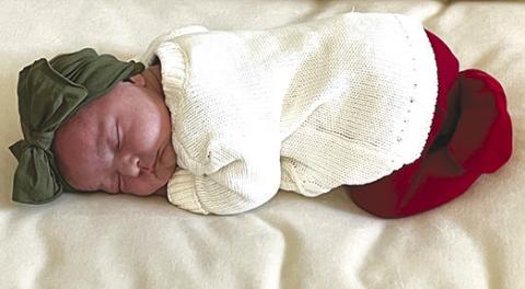 Grace Carroline Hodgson was born November 8 at Freeman Hospital in Joplin, Mo. She joins sister Paislee Kay and brother James Tripp. Her parents are Travis and Tera Hodgson. Courtesy photo.