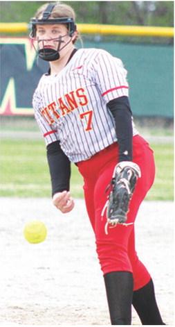 Lady Titan Junior, Morgan Richards, allowed five hits in the 15-0 shut out win for Columbus over the Southeast Lady Lancers, Tuesday, at Rockett Field.