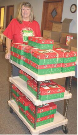 This year 216 boxes were sent to children around the world from Columbus and Oswego First Baptist Churches through the Samaritan’s Purse Operation Christmas Children. The drop off location closed for this year. The Oswego church brought 52 boxes for delivery. For information for next year contact Charlotte Scott 620-762-2738.