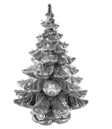Merry Christmas. Ceramic trees like this one have color, light, and, in this case, music. And they last for decades with no risk of drying out and losing their needles. Photo Caption: Keystone Auctions LLC (c) 2025 by Cowles Syndicate Inc.