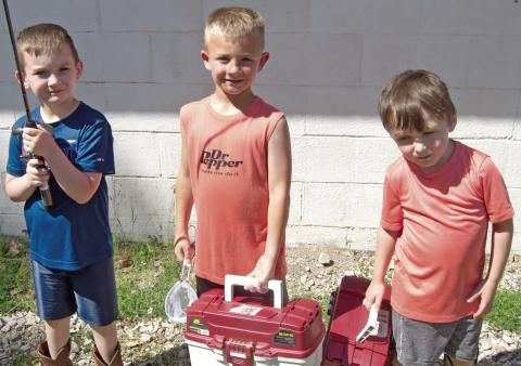Winners of the Sportsman’s Club casting contest Saturday in the under six years old class with first place being claimed by Cooper Miller, with a cast of 111-inches from the target. Jhett Davis was second within 137-inches and Wesson Jones was third with a cast 151-inches from the target.