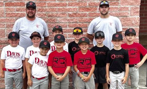 The Columbus Cal Ripken 8 and Under/Coach Pitch All-Stars are hosting the Kansas Cal Ripken State Rookie Tournament, Saturday and Sunday at the Community Field Ball Park. Members of the team are front row: Bear Bowin, Kreed Roberts, Summit Betts, and Beau Crain. Back row: Trapper Clark, Casey Rowe, Cole Watkins, Colt Crain, Kayson Kessinger, and Jaxsyn Robinson. Phoenix Rider is not pictured. The team is coached by Zack Robinson and Kyle Clark. Courtesy photo.