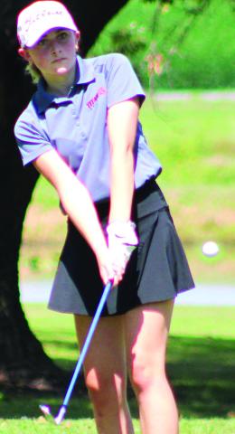 Lady Titan Senior, Mallory Thompson, placed second at the Girard Varsity Golf Tournament, Thursday. The Lady Titan team also finished second.