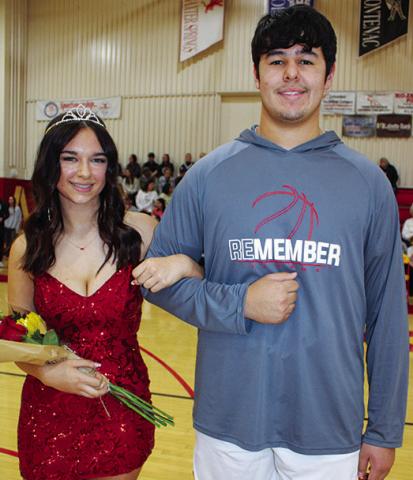 Seniors, Allison Burns and Rece Ponce were members of the 2025 Winter Homecoming Court crowned during the basketball games at the CUHS Gymnasium, Friday.