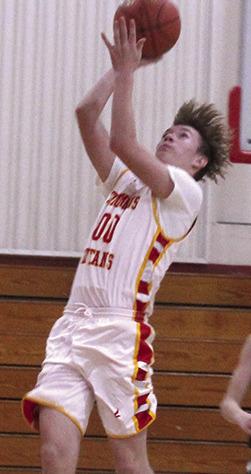 Matthew Webb led the Titan Eighth Grade A Team with eight points in the 18-55 loss to College Heights Christian School in Tuesday’s season opener at the CUHS Gymnasium.
