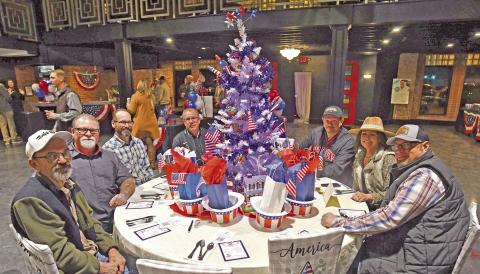 Representatives of Coffeyville Community College Columbus Campus were seated at the winning table in the decorating contest at the Annual Chamber Dinner. The theme was America’s 250 years. The table was decorated by the Columbus First United Methodist Church. CCC was also recognized during the evening for a business of the year award.