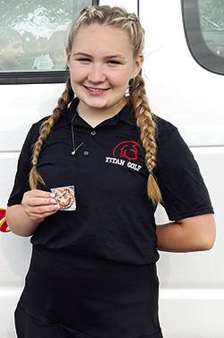 Amory Neely placed sixth in the ladies division of the Caney Golf Tournament, Thursday. The team is back in action today in Parsons. Courtesy Photo.