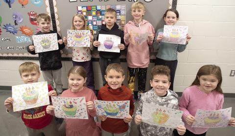 Central Elementary students recently created artwork in celebration of Kansas Day.