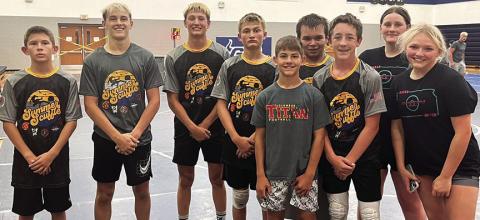 Wrestlers work out at Summer Scuffle