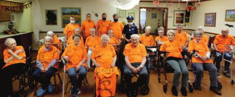 Residents and staff