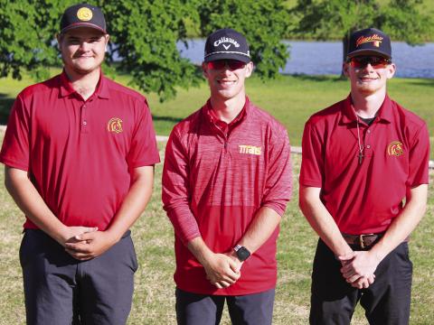 Titan Senior Golfers hosted the Columbus Invitational CNC Tournament, Thursday at the Brush Creek Golf Course. Titans participating the final tournament on their home course are Zane Gray, Lemmie Stone, and Hunter Ruddick. The final CNC League regulars season tournament is Wednesday, hosted by Galena.