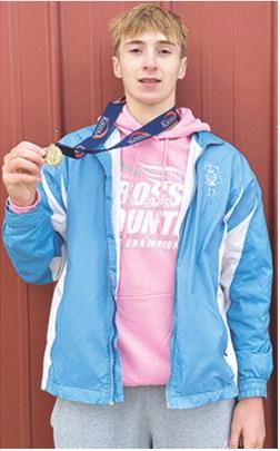 Southeast Lancer Senior, Zayne Gabern, placed 16th at the Kansas Class 2A State Cross Country Meet, Saturday, in Wamego. The top-20 finish captured a medal and All-State honors for Zayne. Photo by Laney Lawson.