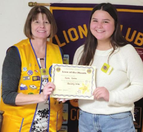 Zahm named January ‘Lion of the Month’